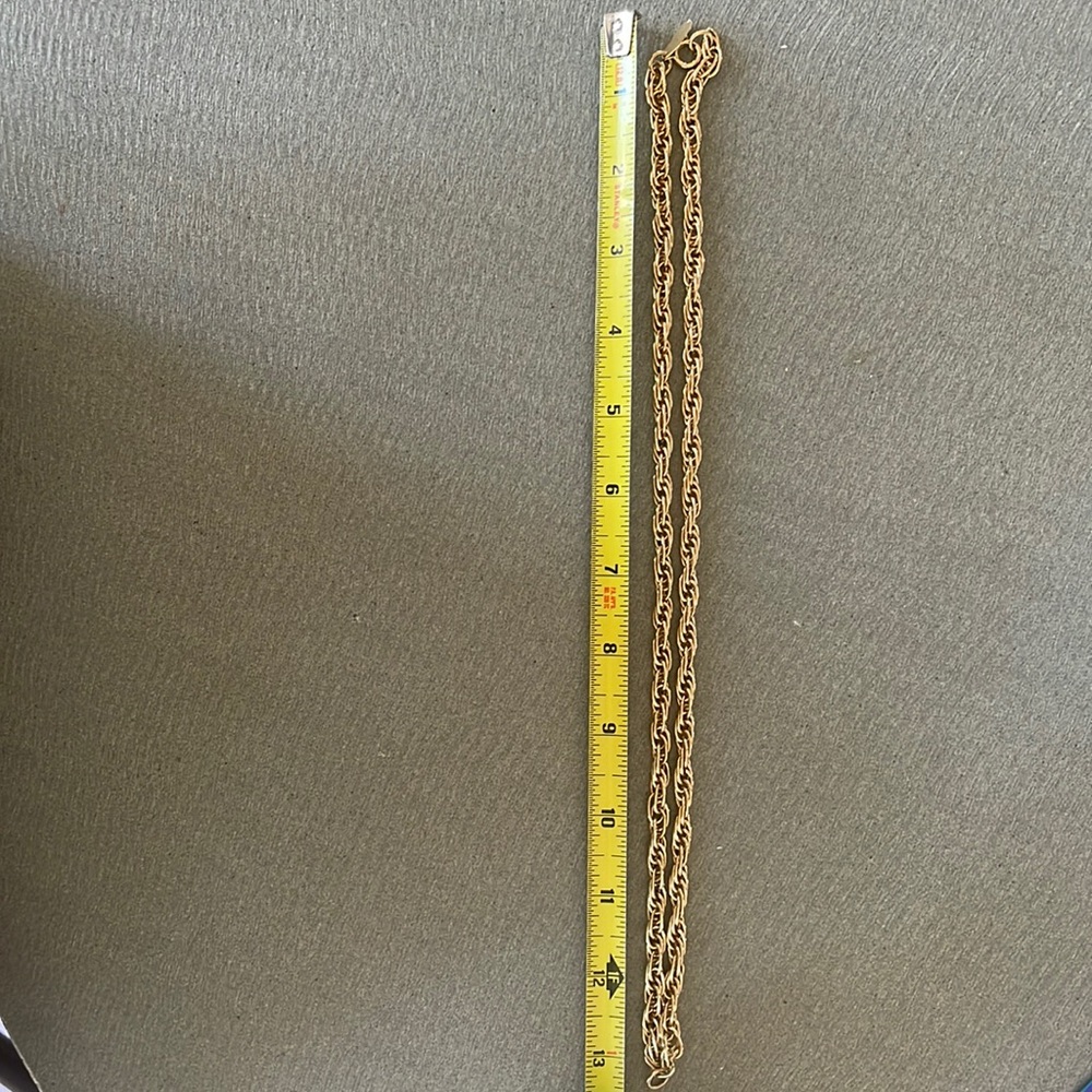 Whiting and Davis gold chain necklace, Vintage - Picture 5 of 5